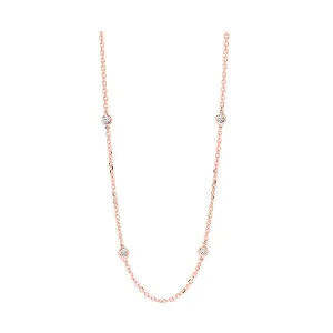 14KT Pink Gold & Diamond Stunning Neckwear Necklace  - 1/2 ctw