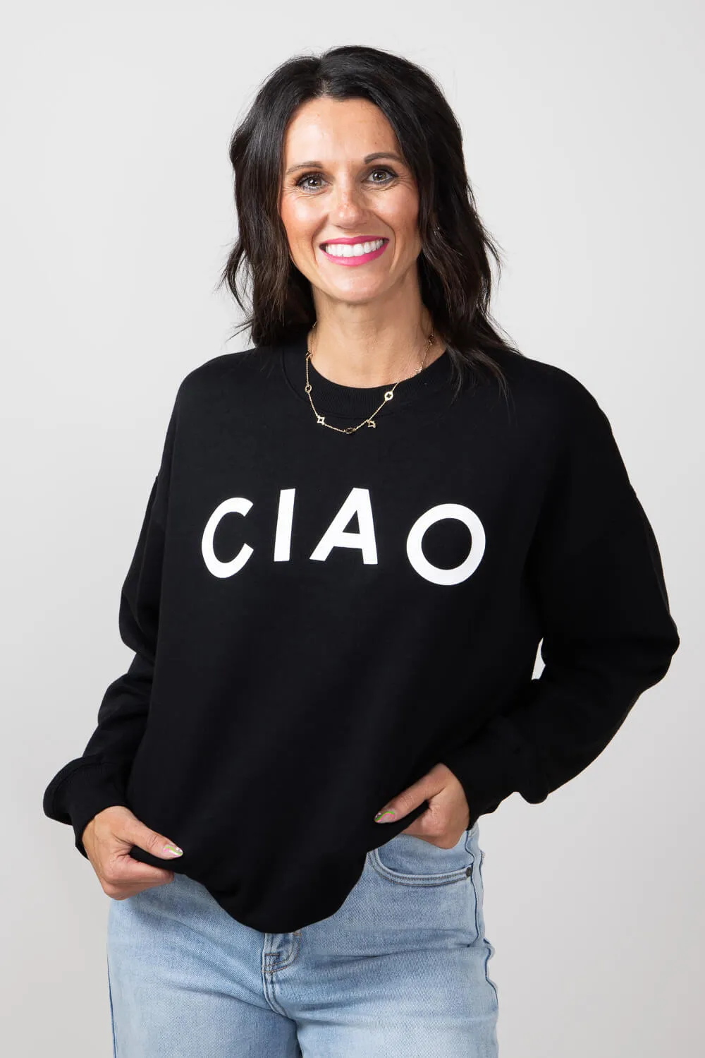 1897 Active CIAO Sweatshirt for Women in Black | T884-BLACK
