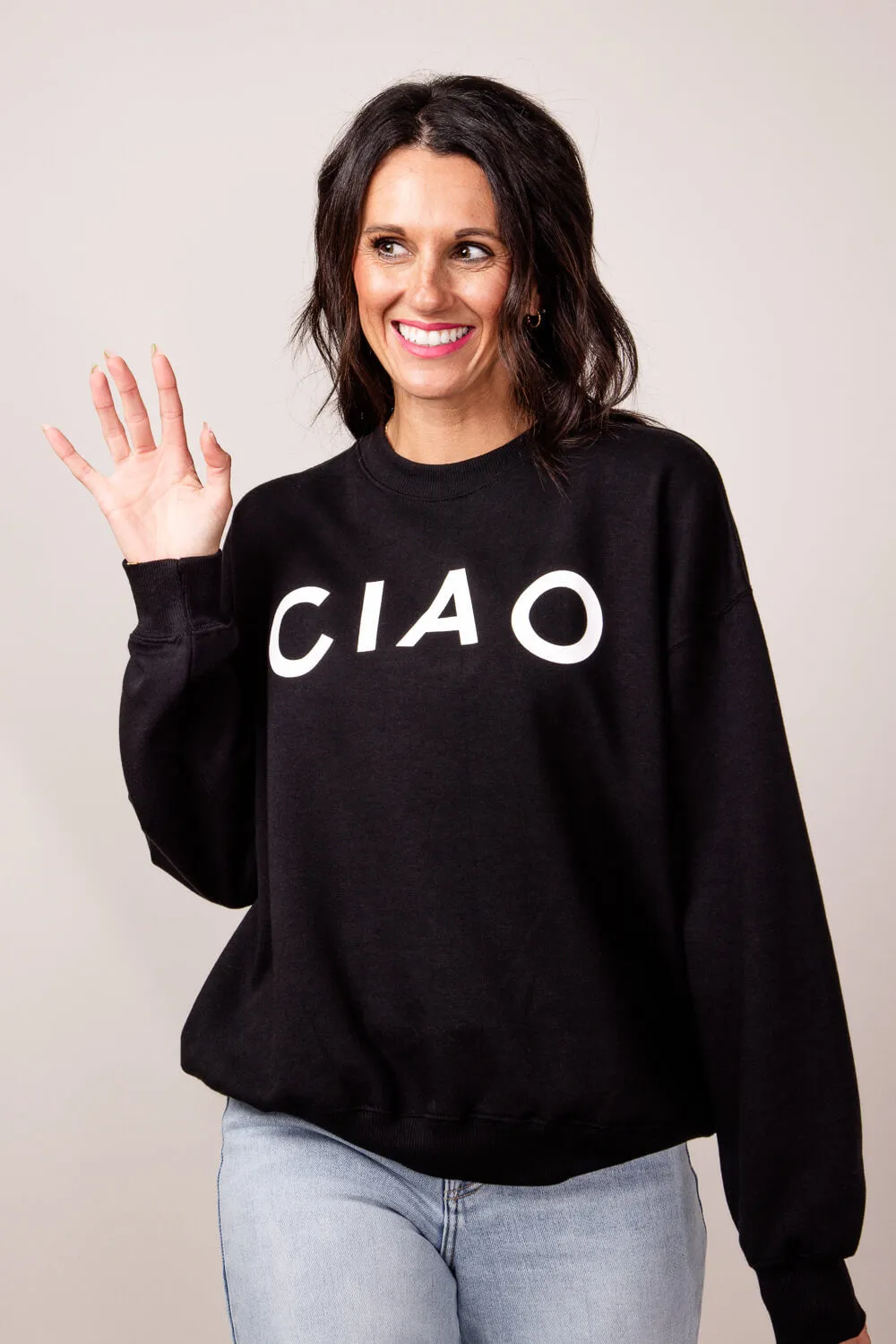 1897 Active CIAO Sweatshirt for Women in Black | T884-BLACK