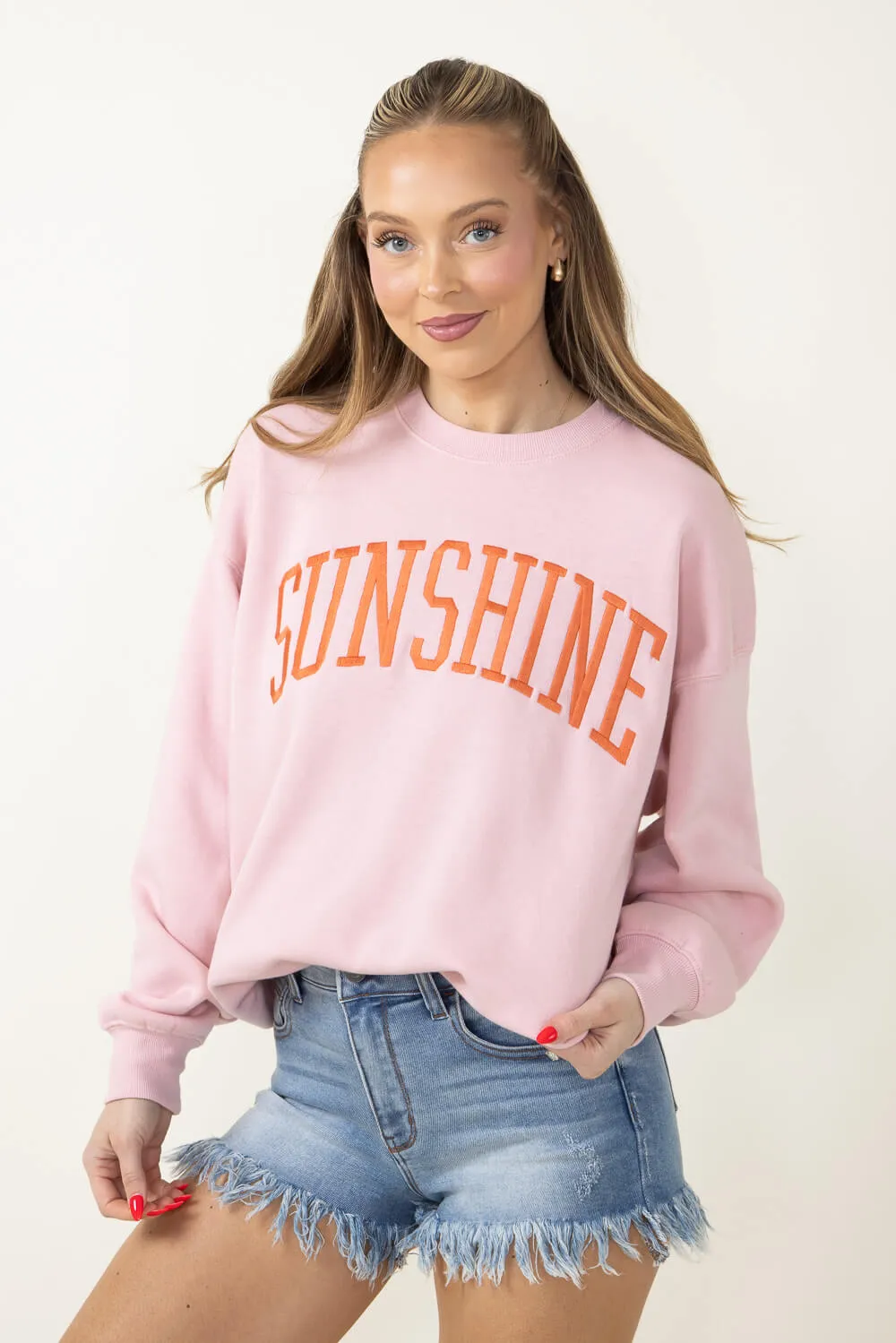 1897 Active Sunshine Fleece Sweatshirt for Women in Pink | GT065-PINK