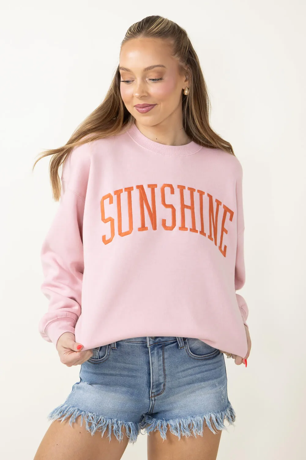 1897 Active Sunshine Fleece Sweatshirt for Women in Pink | GT065-PINK