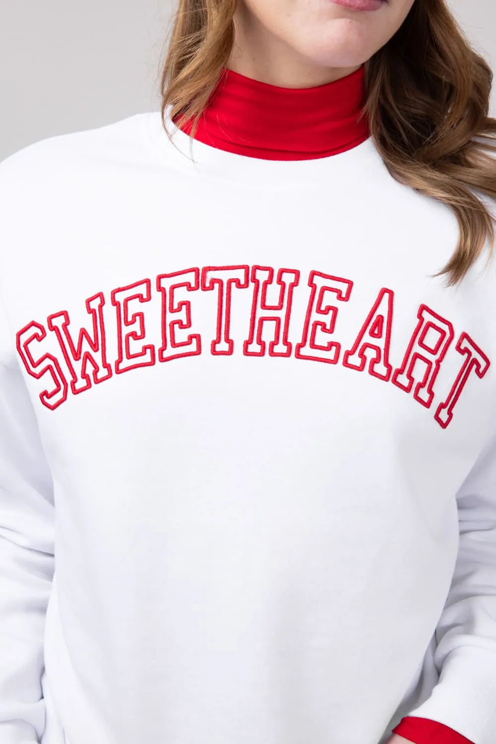 1897 Active Sweetheart Fleece Sweatshirt for Women in White | GT062-SWEETHEART-WHITE