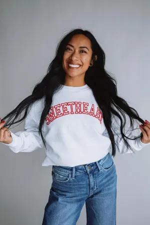 1897 Active Sweetheart Fleece Sweatshirt for Women in White | GT062-SWEETHEART-WHITE
