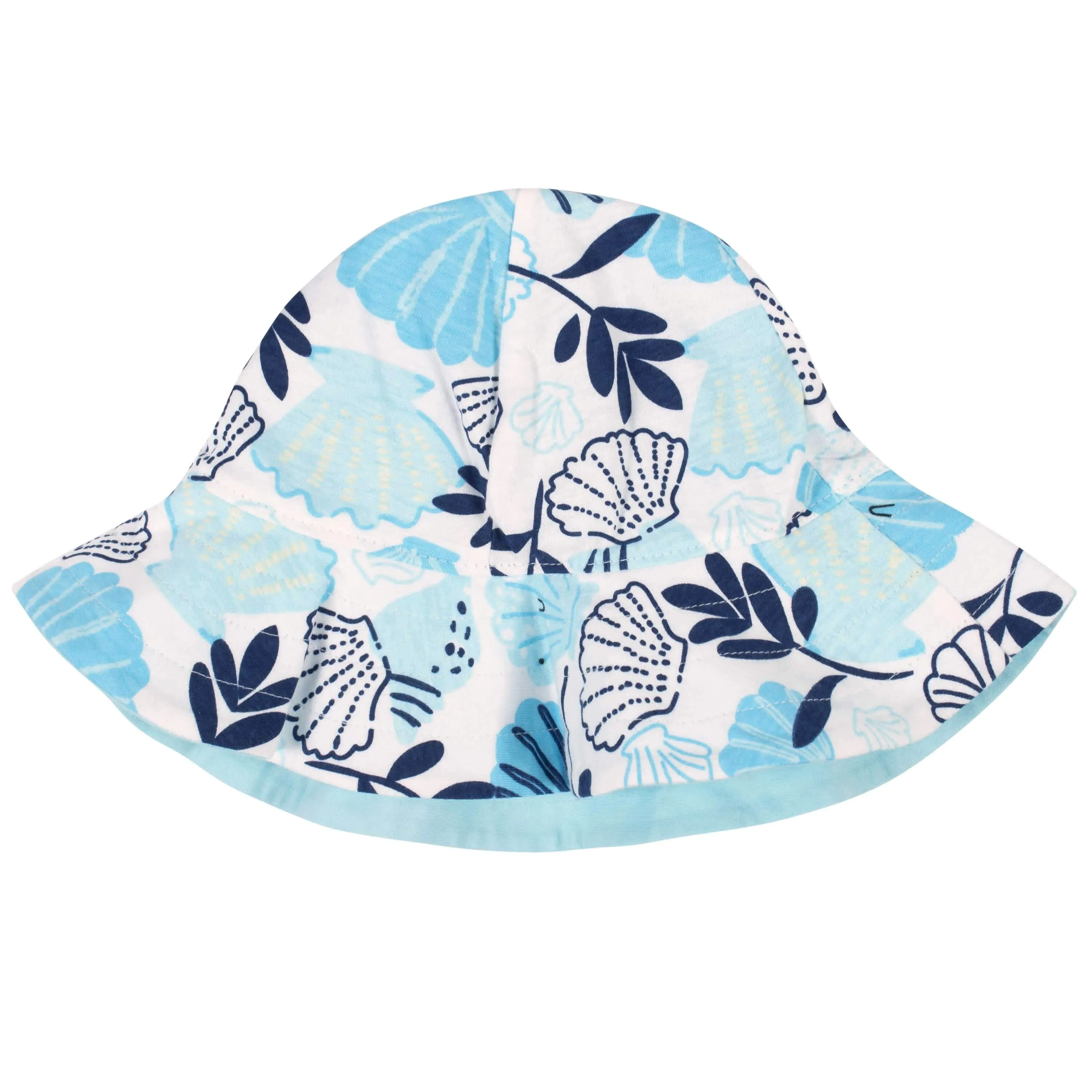 3-Piece Baby & Toddler Girls Sea Shells Dress, Diaper Cover & Sun Hat Set