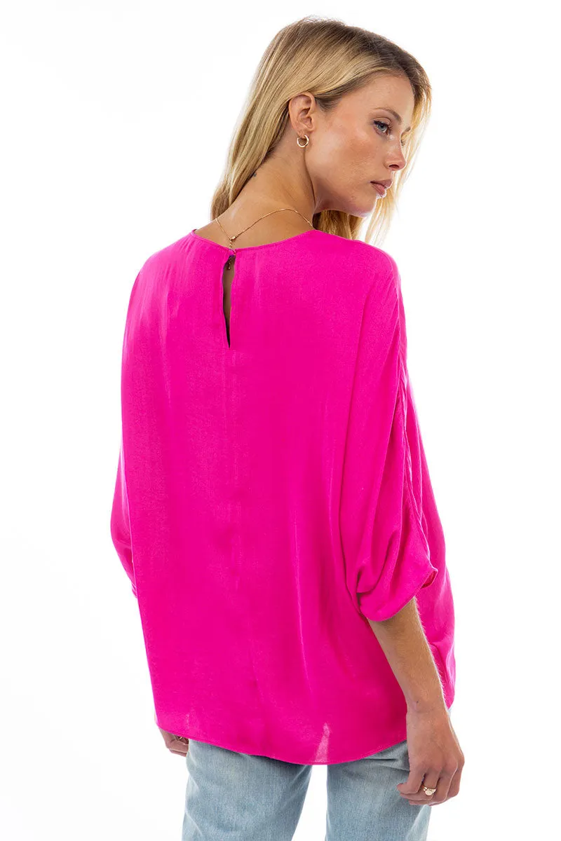 3/4 Sleeve Batwing Blouse