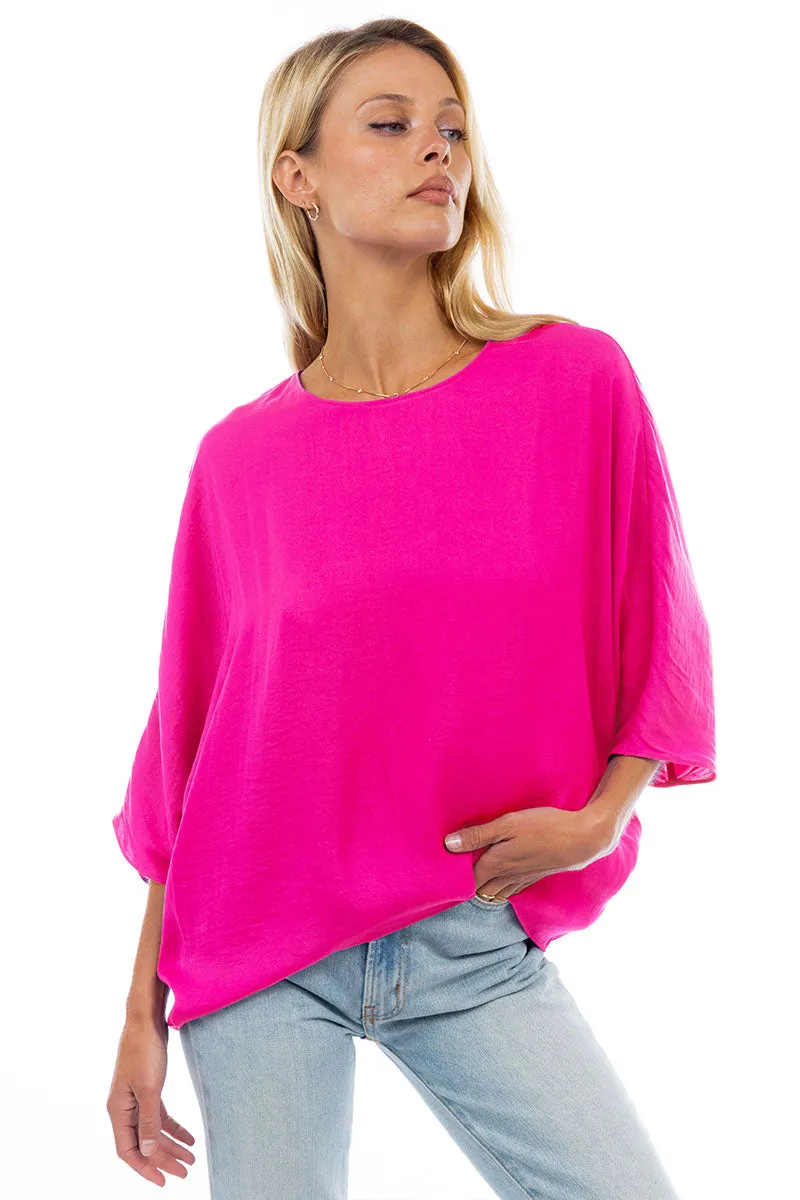 3/4 Sleeve Batwing Blouse