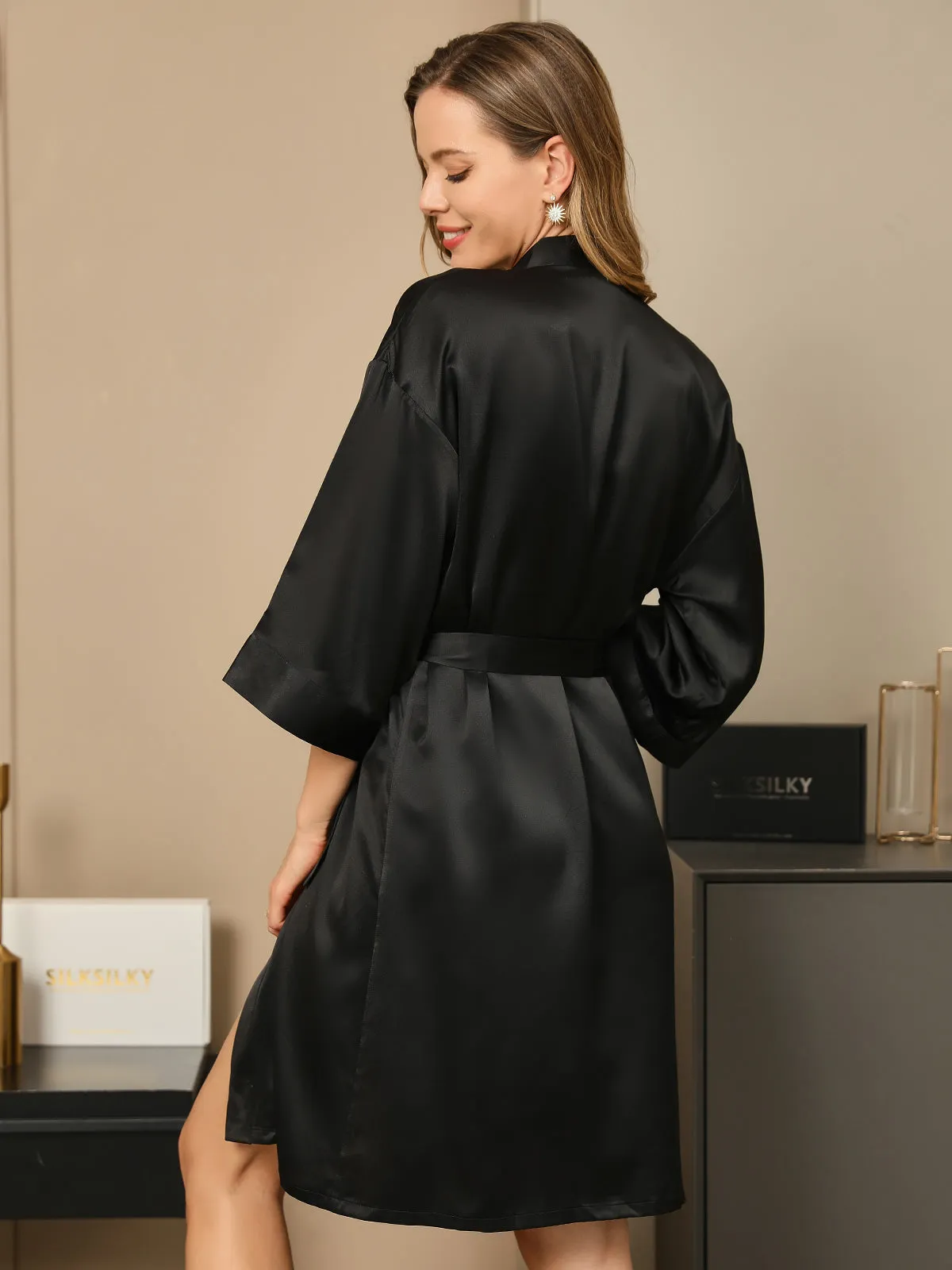 Alodia - Elegant Mulberry Comfort Woman's Dressing Gown