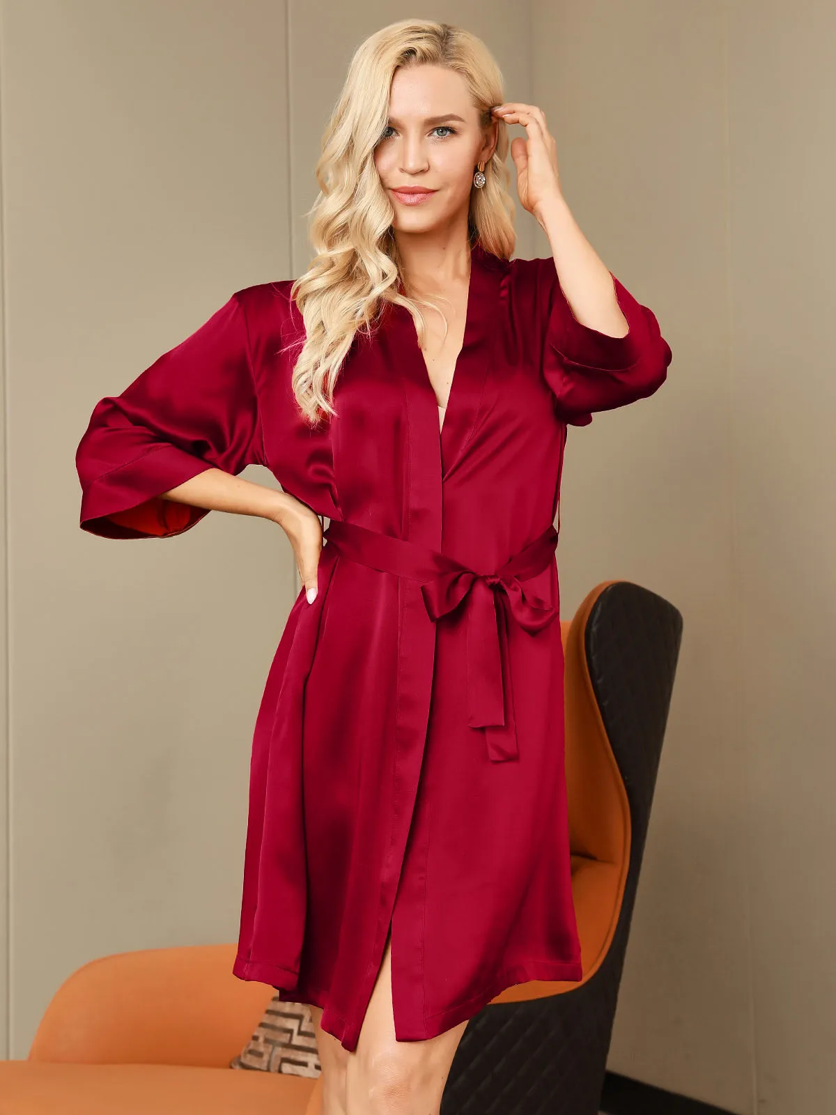 Alodia - Elegant Mulberry Comfort Woman's Dressing Gown