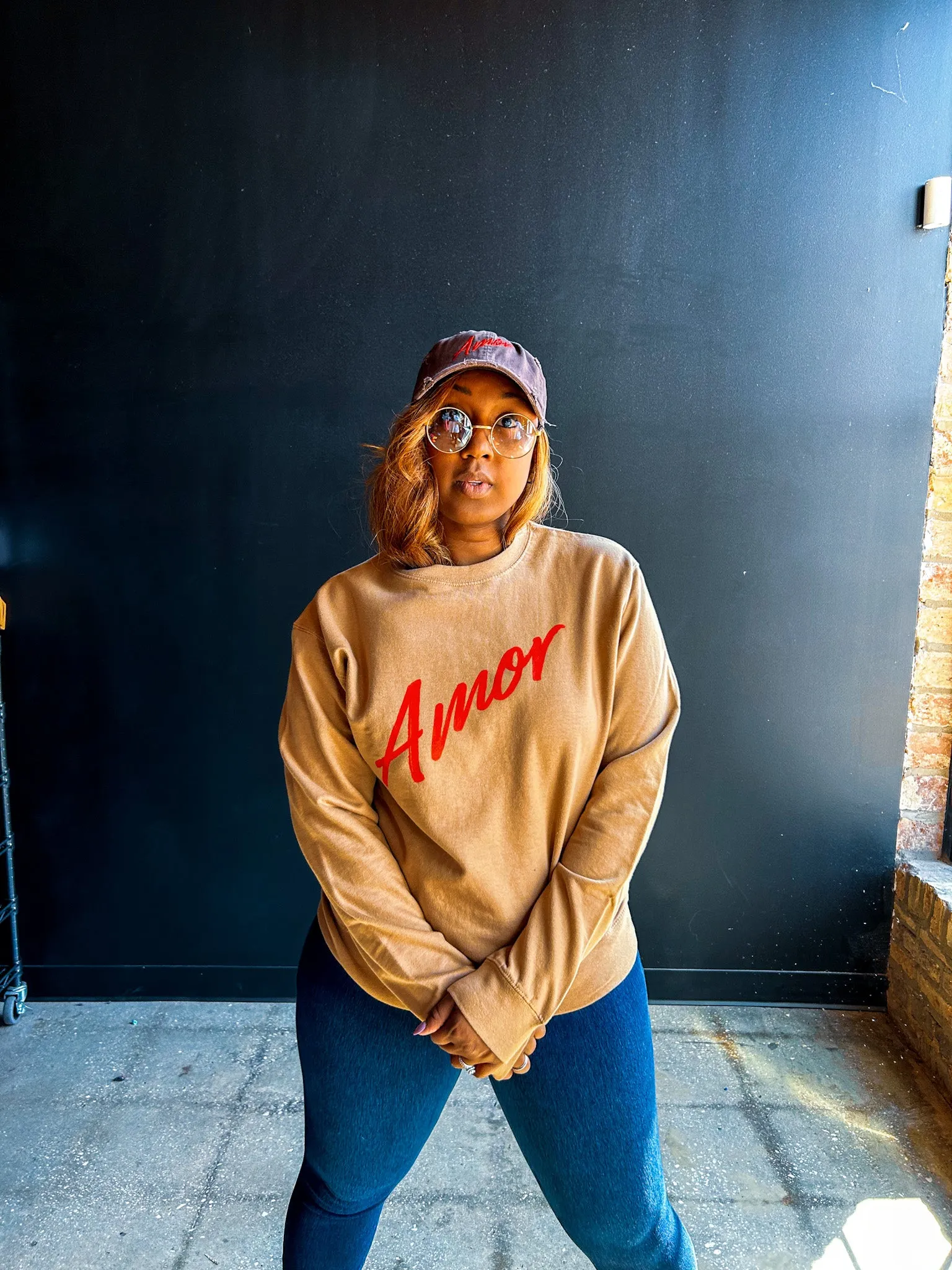 Amor Adult Drop Shoulder Sweatshirt