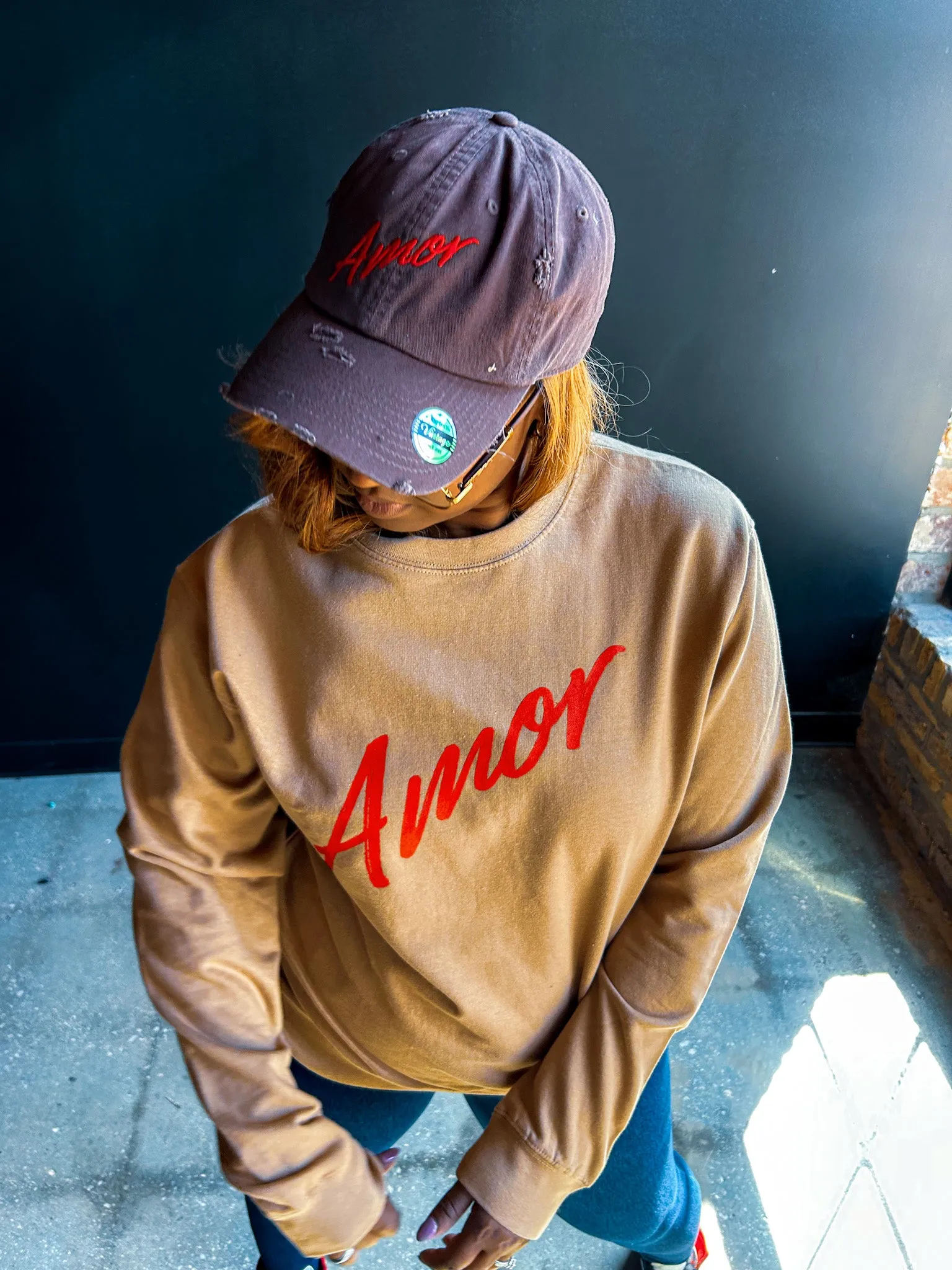 Amor Adult Drop Shoulder Sweatshirt