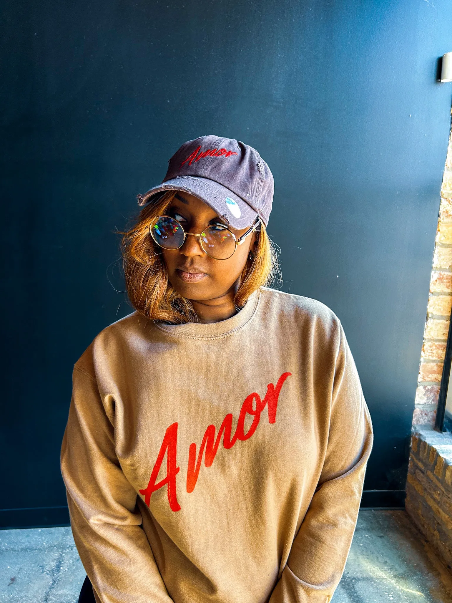 Amor Adult Drop Shoulder Sweatshirt