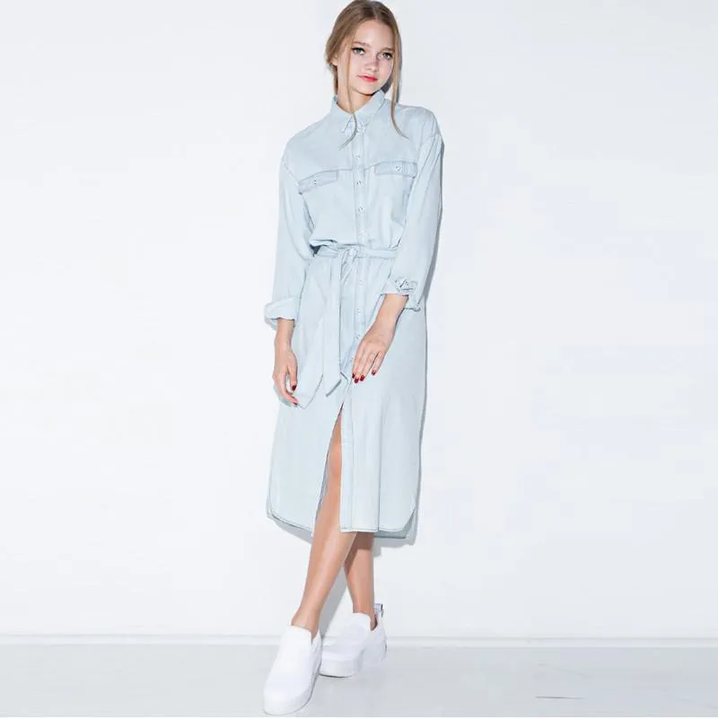 Angelica Light Blue Casual Denim Dress