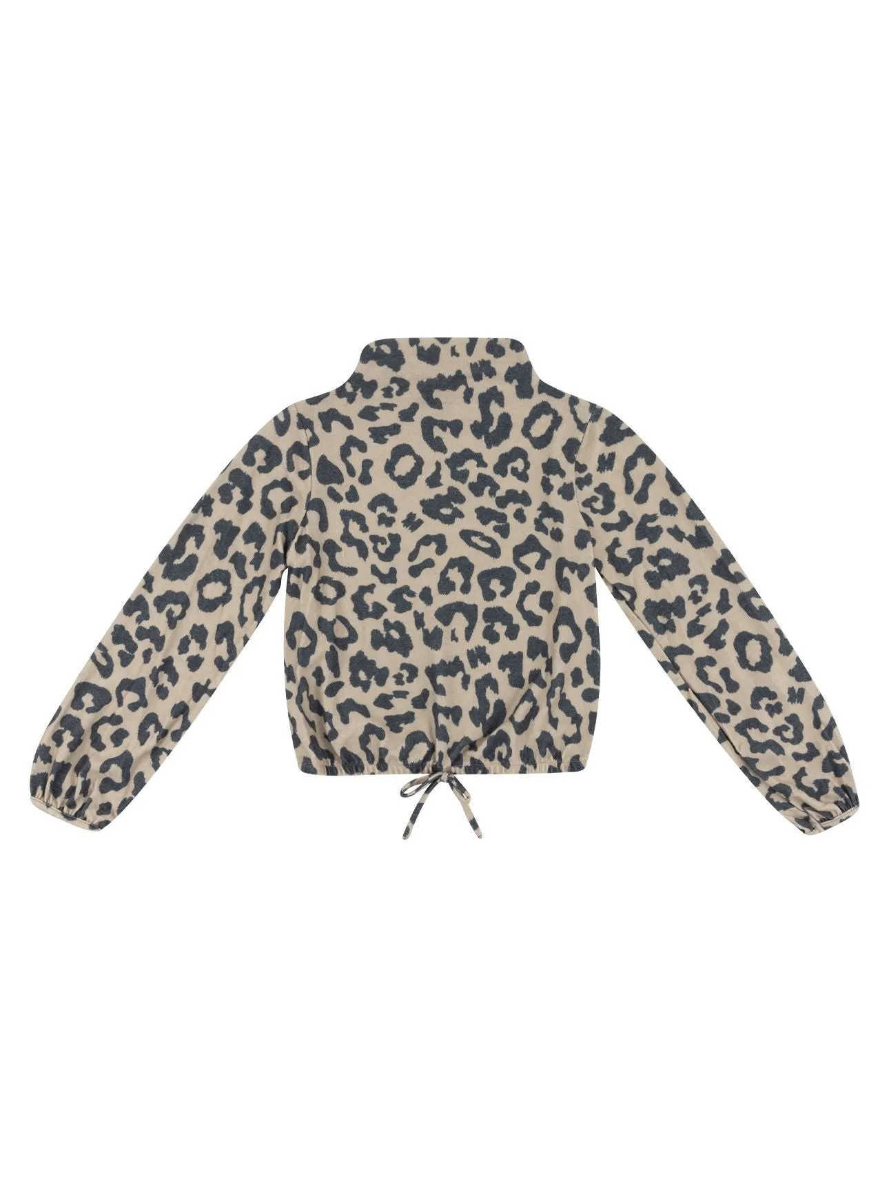 Animal Print Mock Neck Top