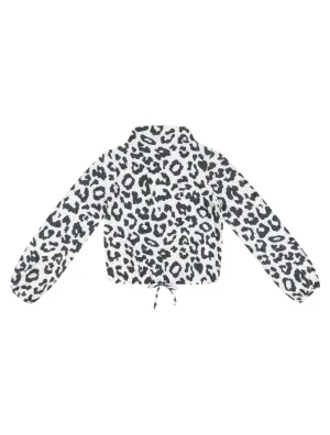 Animal Print Mock Neck Top