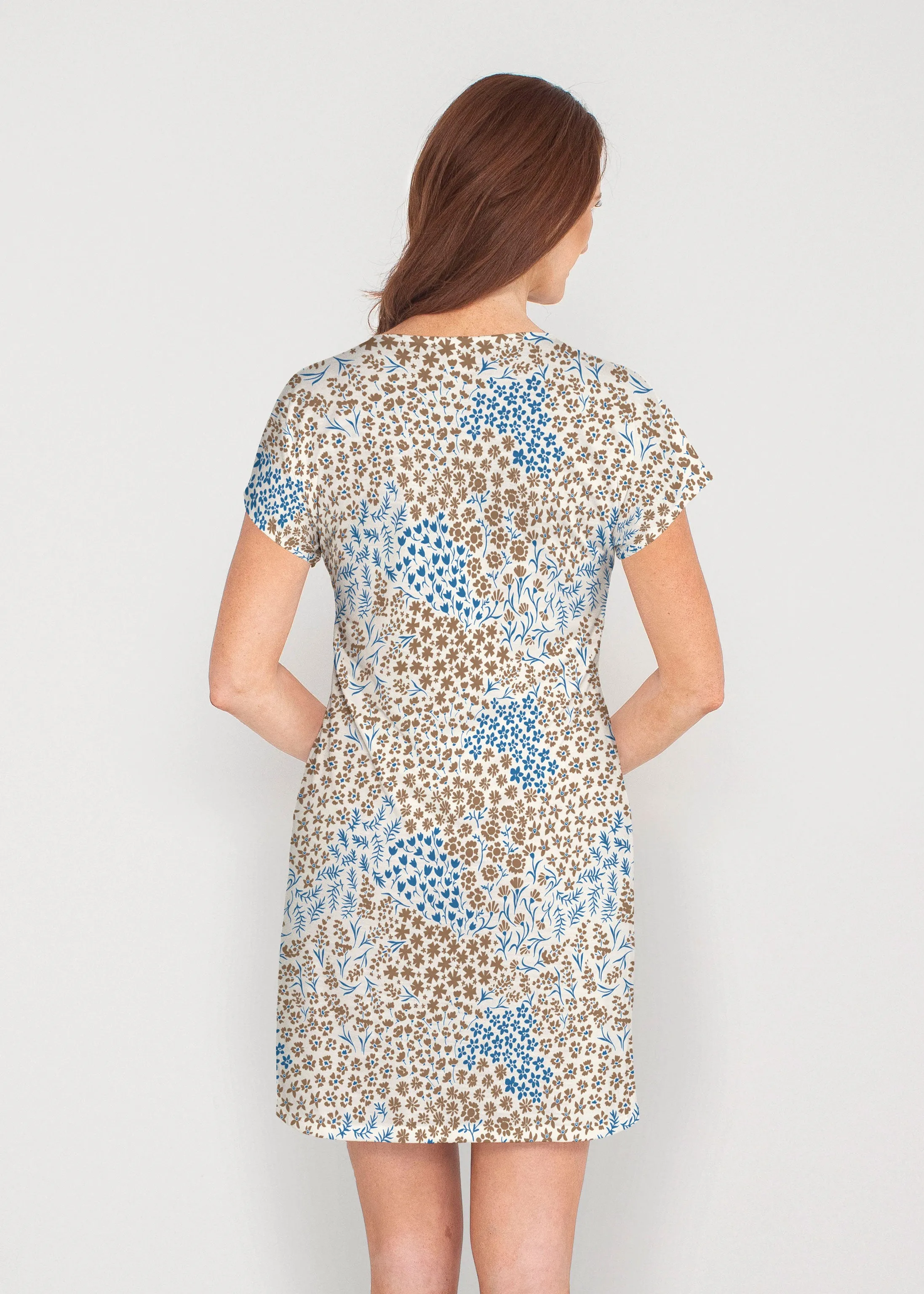 Annabelle Autumn (8058) ~ French Terry Short Sleeve Crew Dress