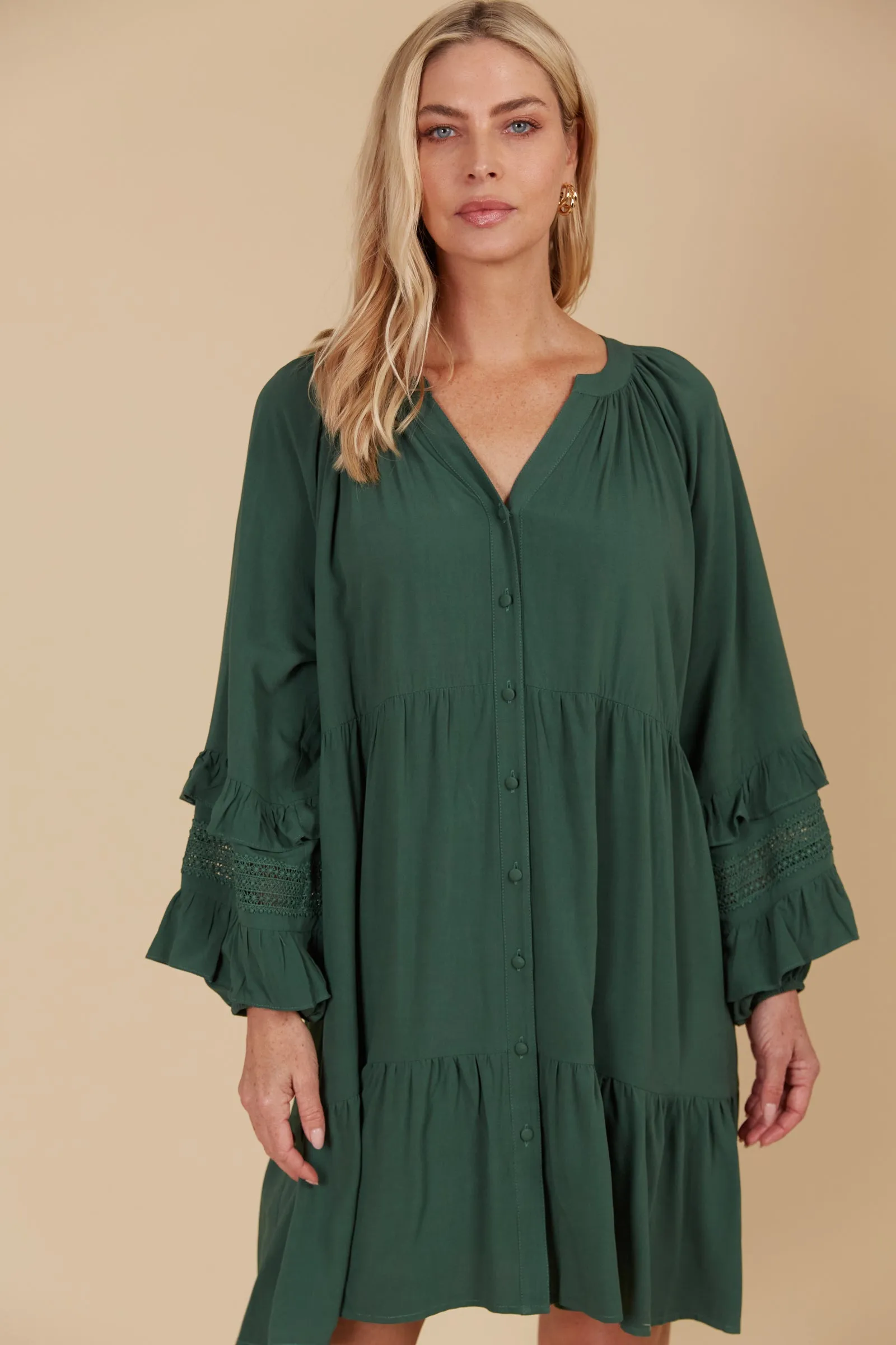 APHRODITE RELAXED DRESS - PINE