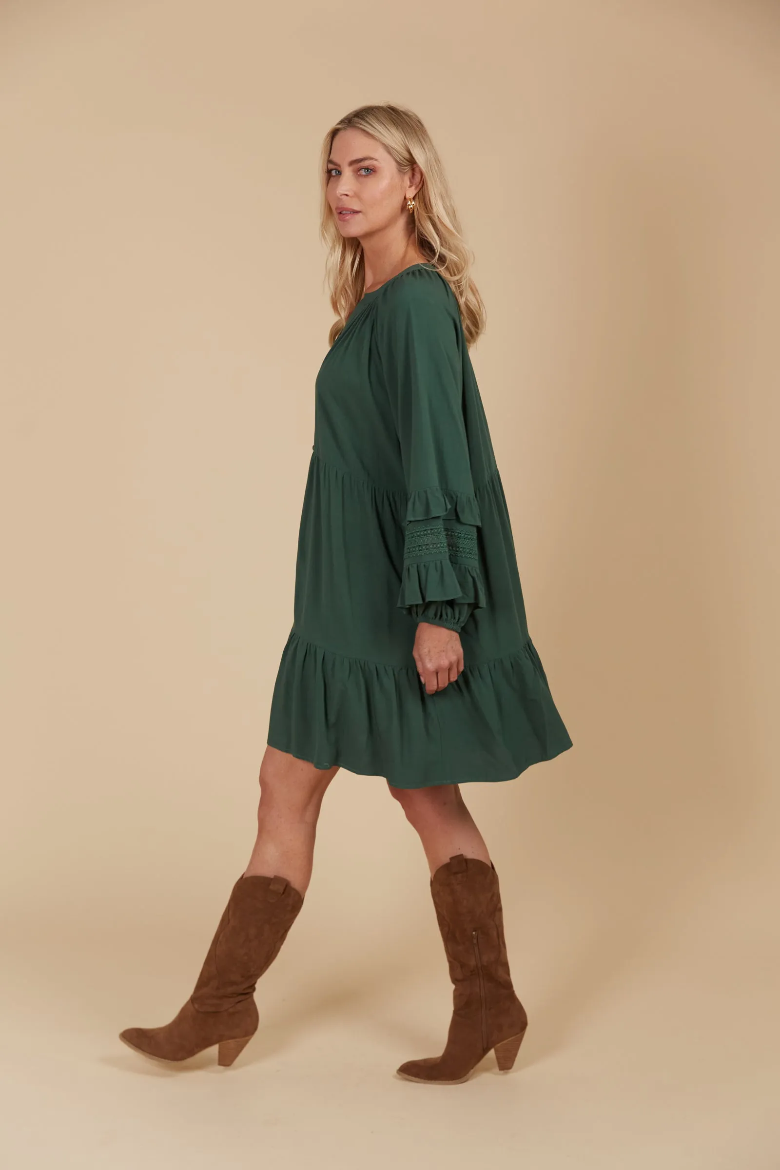 APHRODITE RELAXED DRESS - PINE