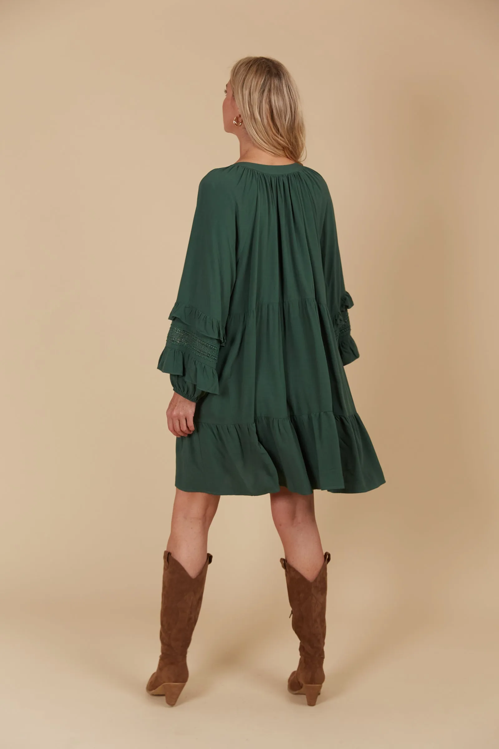 APHRODITE RELAXED DRESS - PINE
