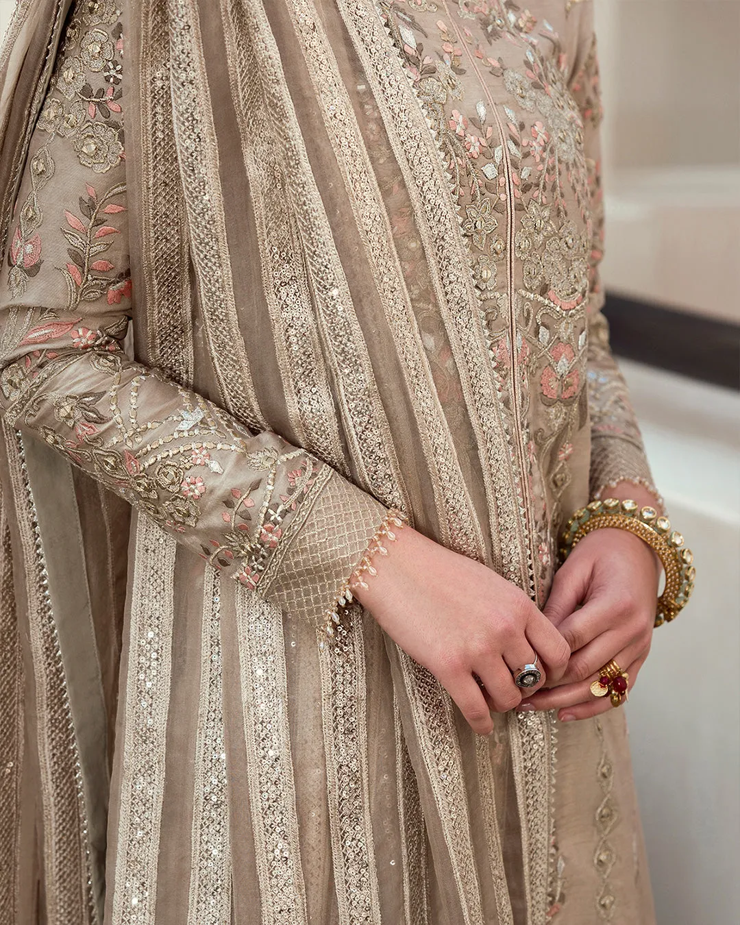 Ash Grey Kameez Salwar for Pakistani Wedding Dresses