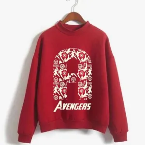 Avengers Printed Casual Cotton Full Sleeves Round Neck Winter Wear Export Quality SweatShirts Winter Wear Tshirt Top For Womens