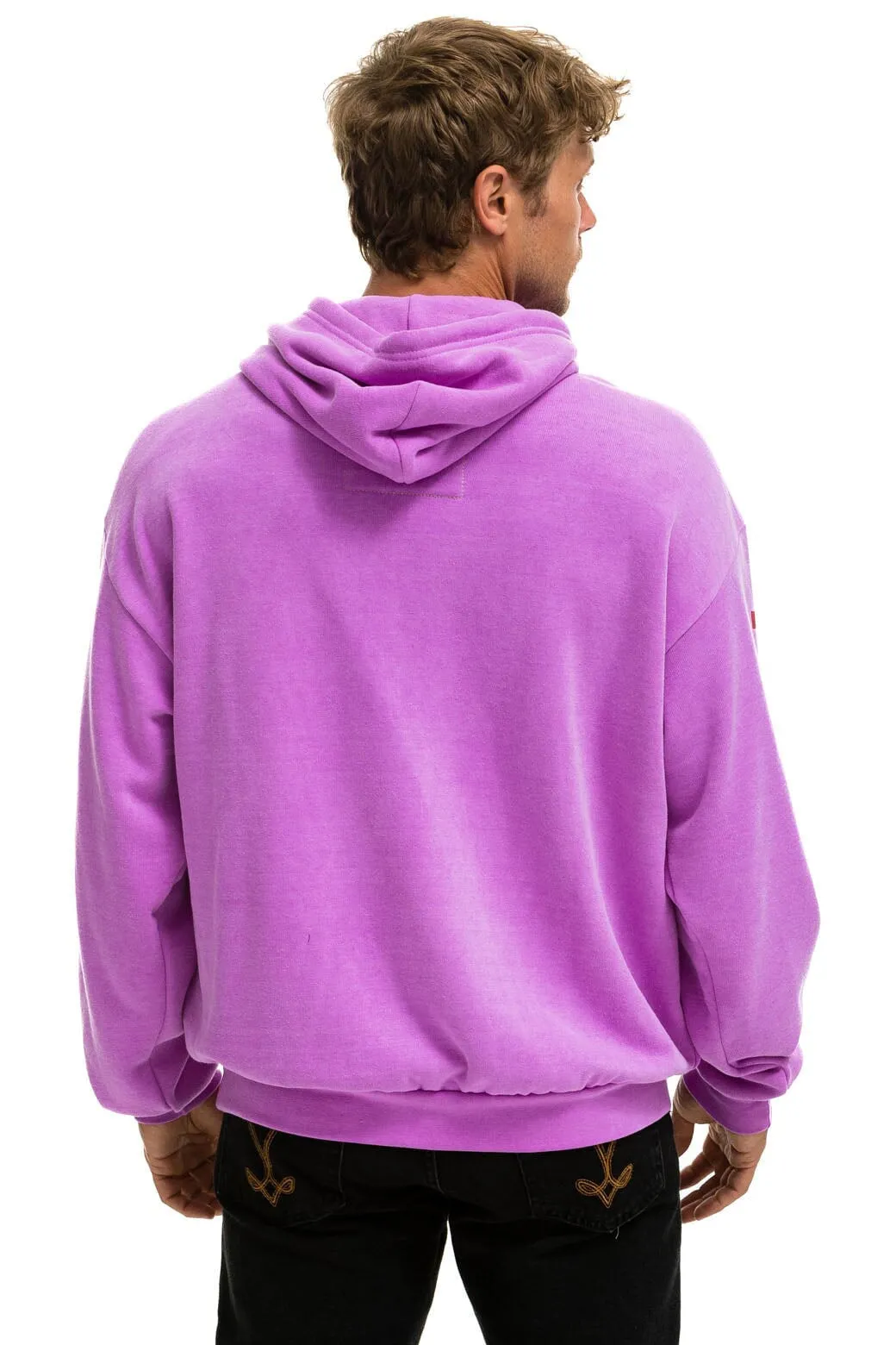 AVIATOR NATION LA JOLLA RELAXED PULLOVER HOODIE - NEON PURPLE