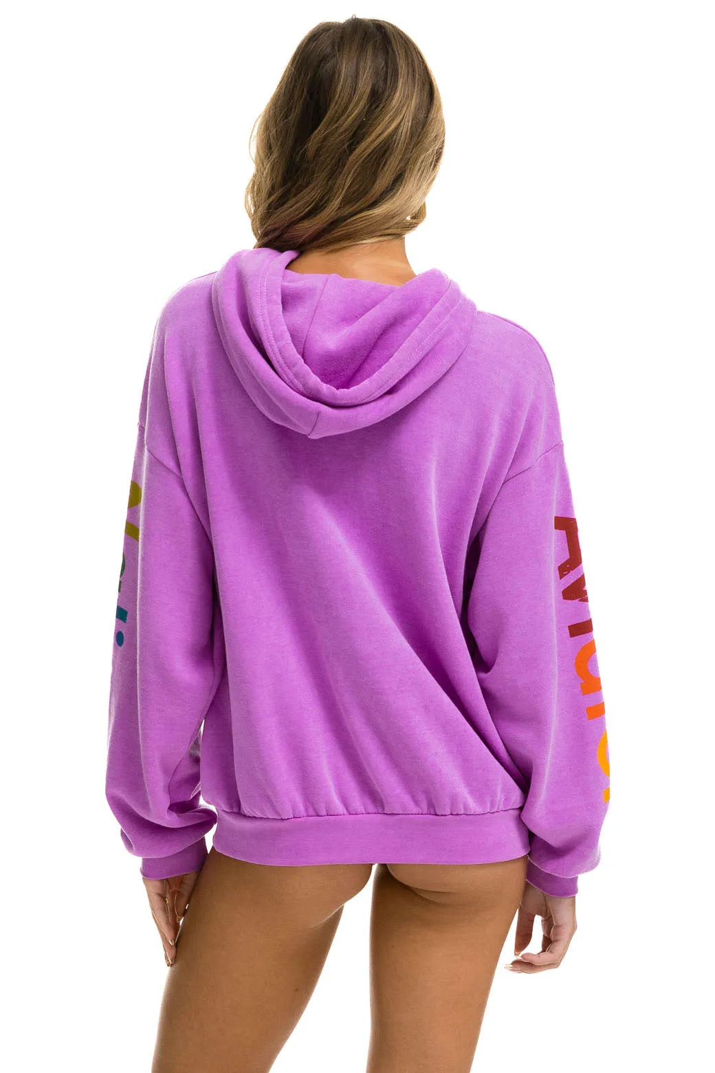 AVIATOR NATION LAGUNA BEACH RELAXED PULLOVER HOODIE - NEON PURPLE