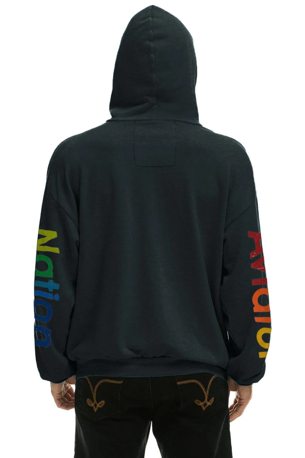 AVIATOR NATION MANHATTAN BEACH RELAXED PULLOVER HOODIE - CHARCOAL