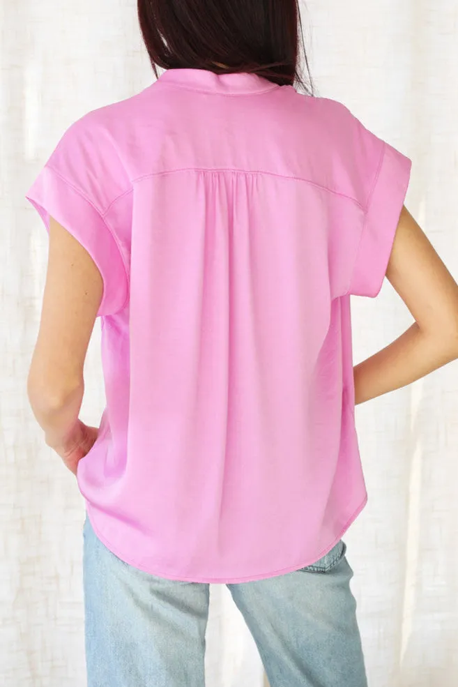 Back In time Poly Silk Muscle Top