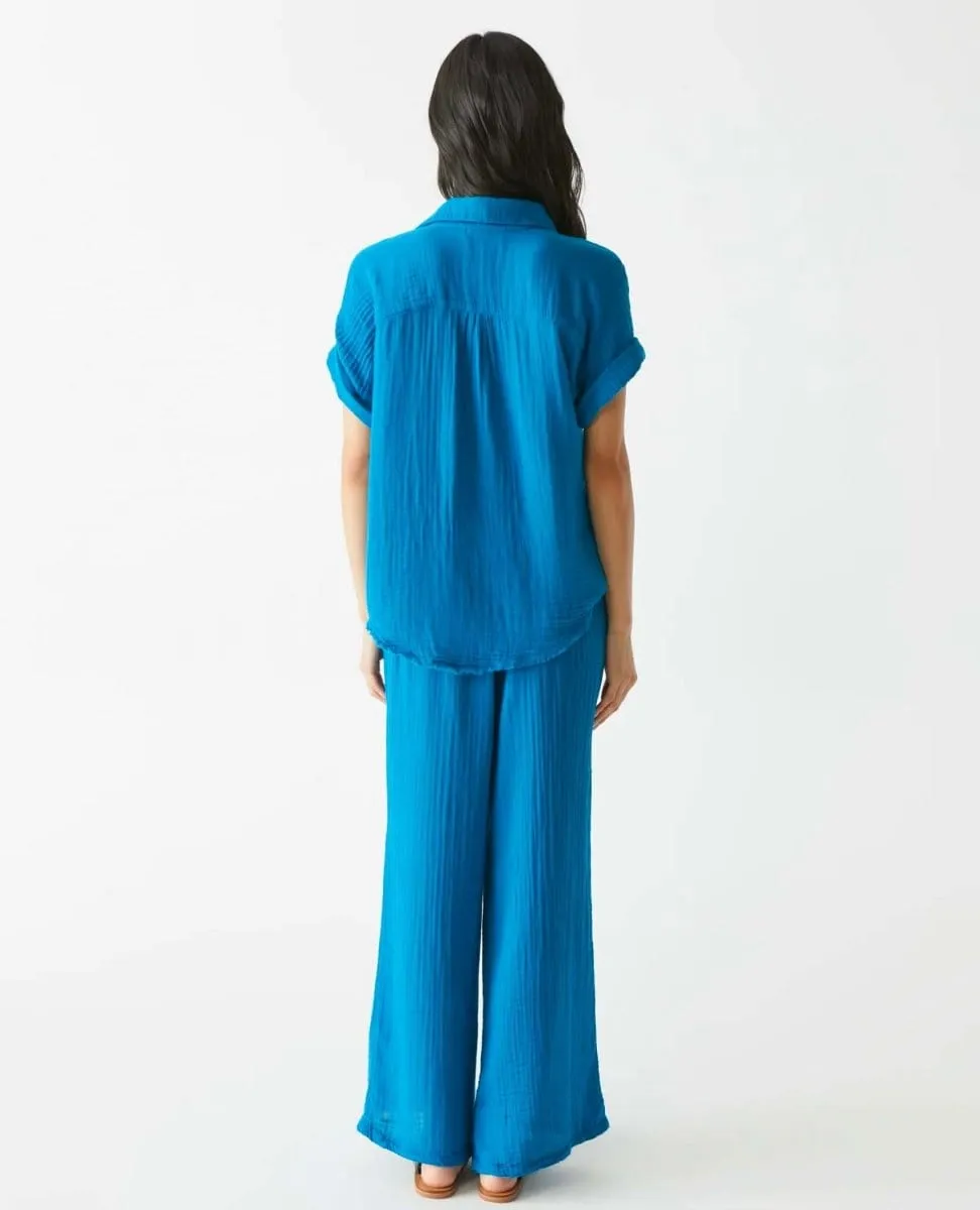 Bailey Gauze Short Sleeve Shirt Pacific