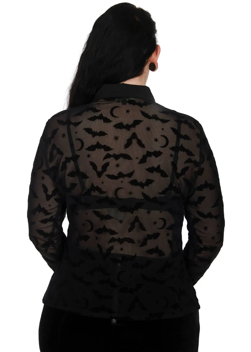 Banned Alternative Strangers Paradise Bats Blouse Black