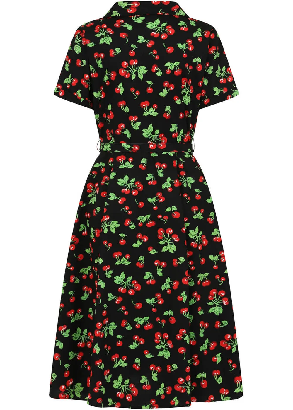 Banned Darla Cherries 50's Swing Dress Black