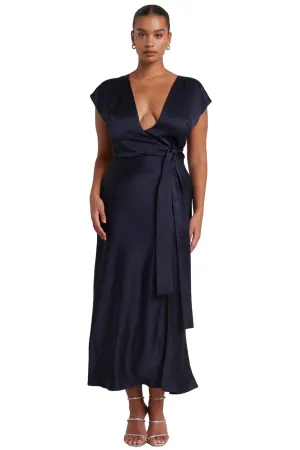 BEC   BRIDGE Dreamer Wrap Dress (Ink Navy)