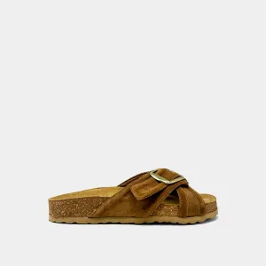 Bianca Sandal in Brown Suede