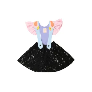 Bird Frill Girl Dress - Enchanting Comfort for Little Fashionistas
