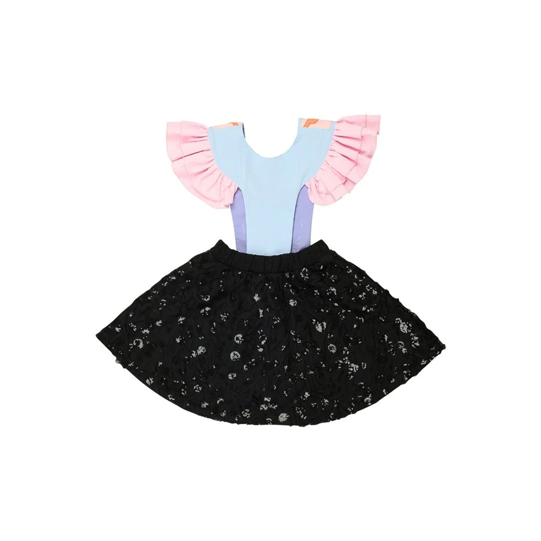 Bird Frill Girl Dress - Enchanting Comfort for Little Fashionistas