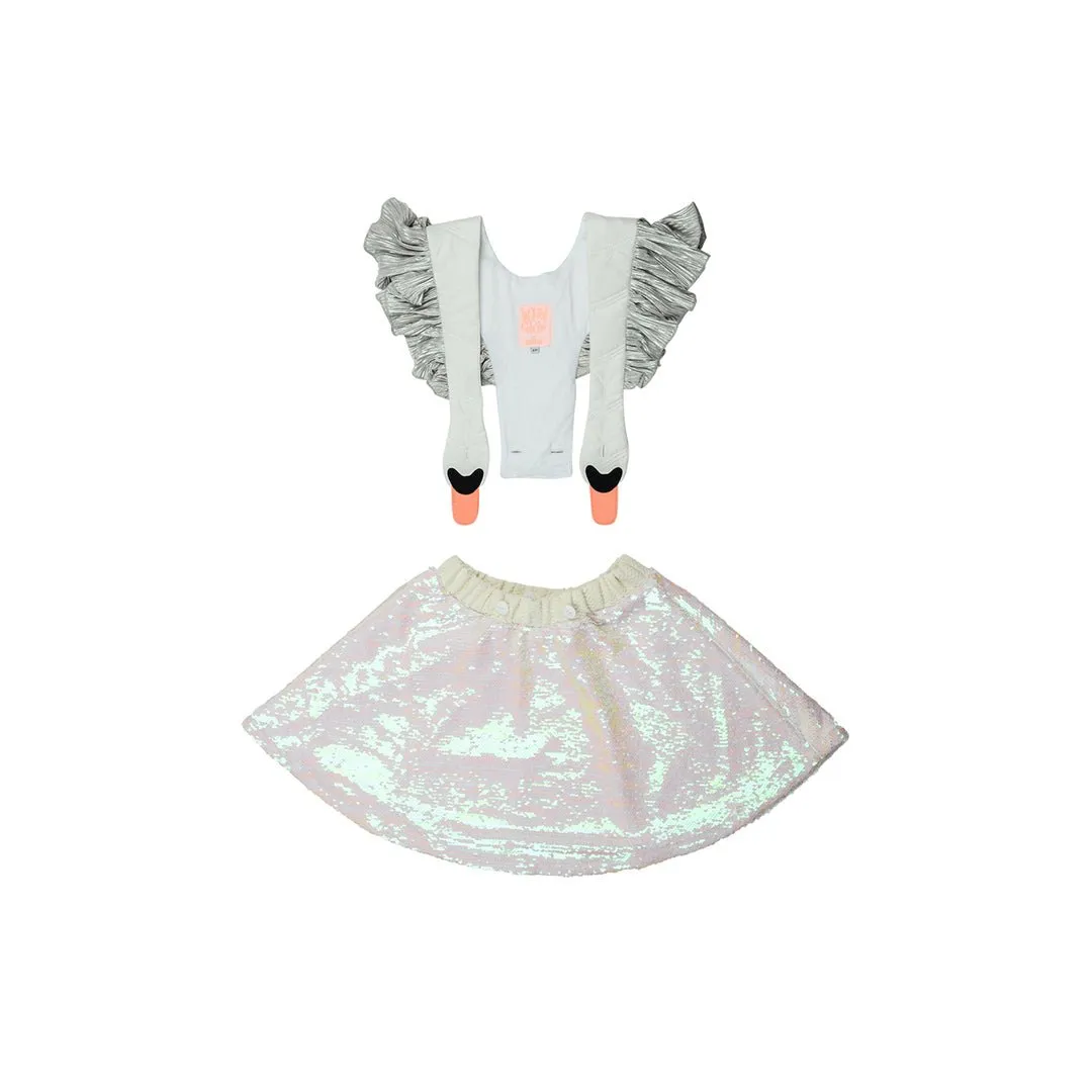 Bird Frill Girl Dress - Enchanting Comfort for Little Fashionistas
