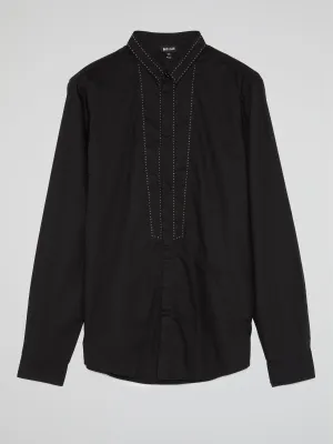 Black Studded Long Sleeve Shirt