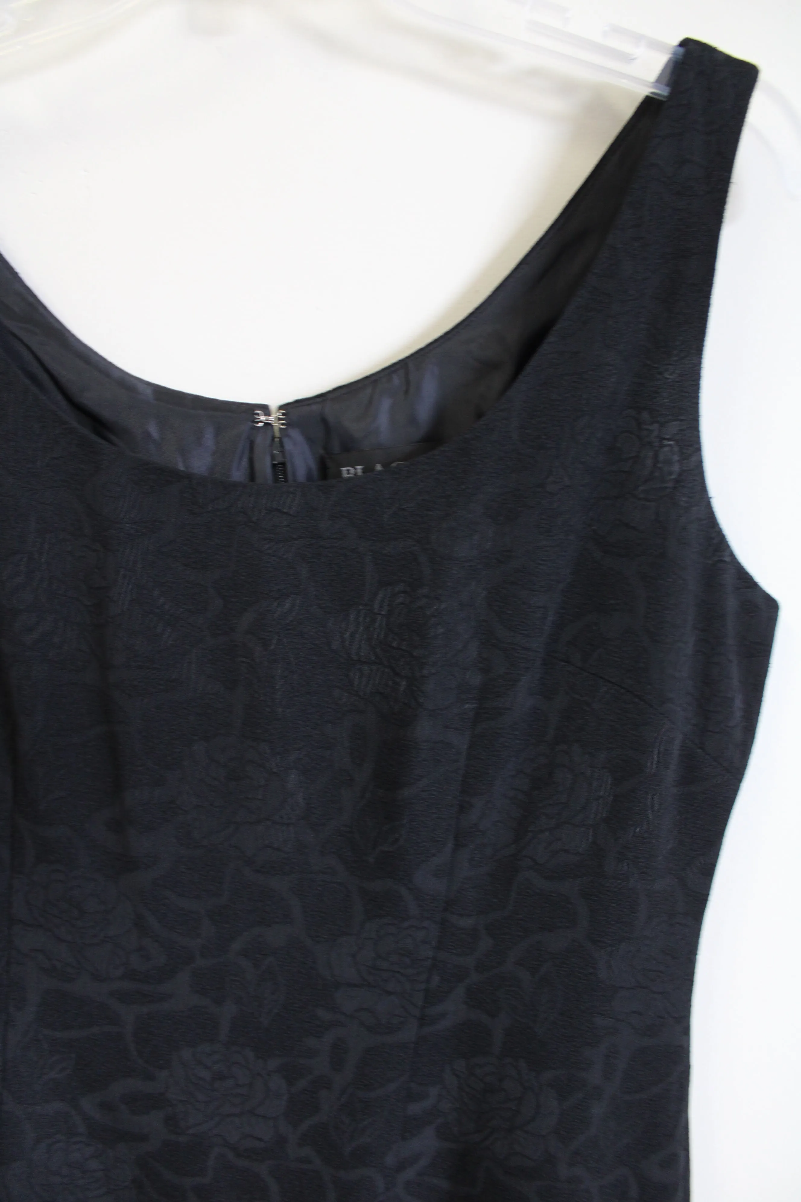 Blacker By Stanley Blacker Vintage Floral Black Dress | 10