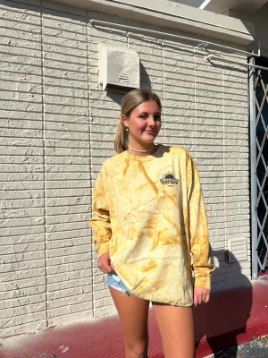Blacktop Sun Crewneck Sweater in Citrine Wash