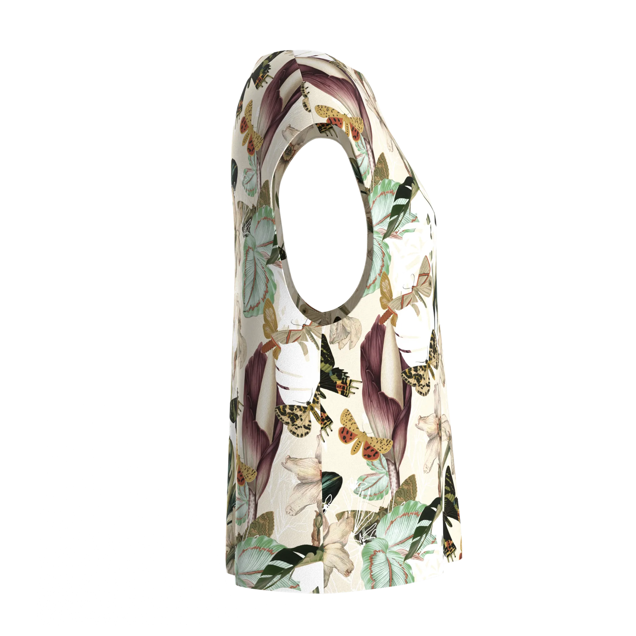 Boat Neck Butterflies Blouse