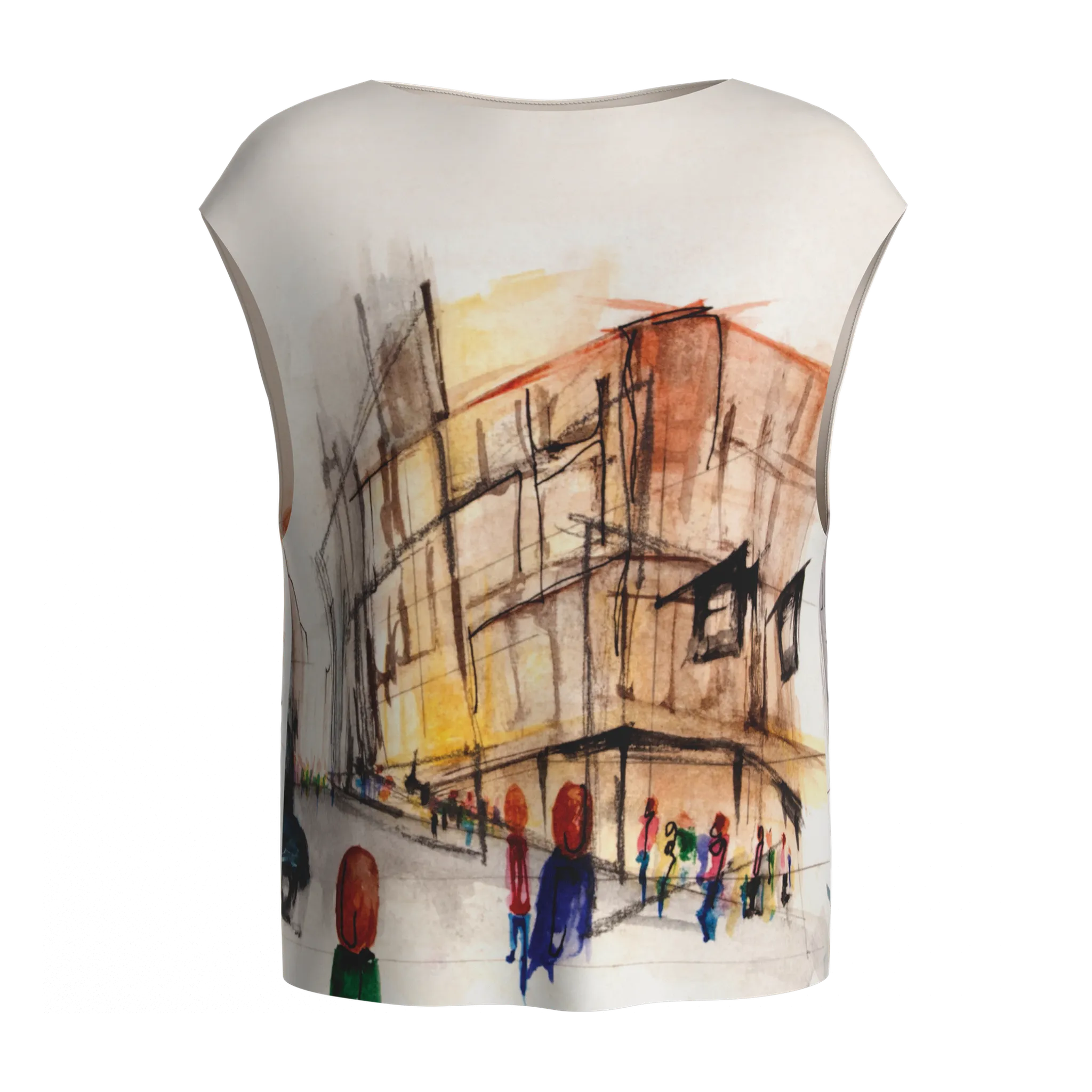 Boat Neck New York Blouse