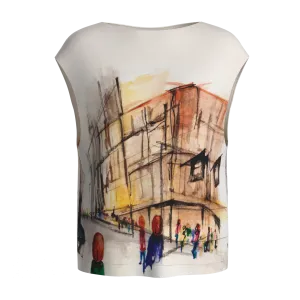Boat Neck New York Blouse