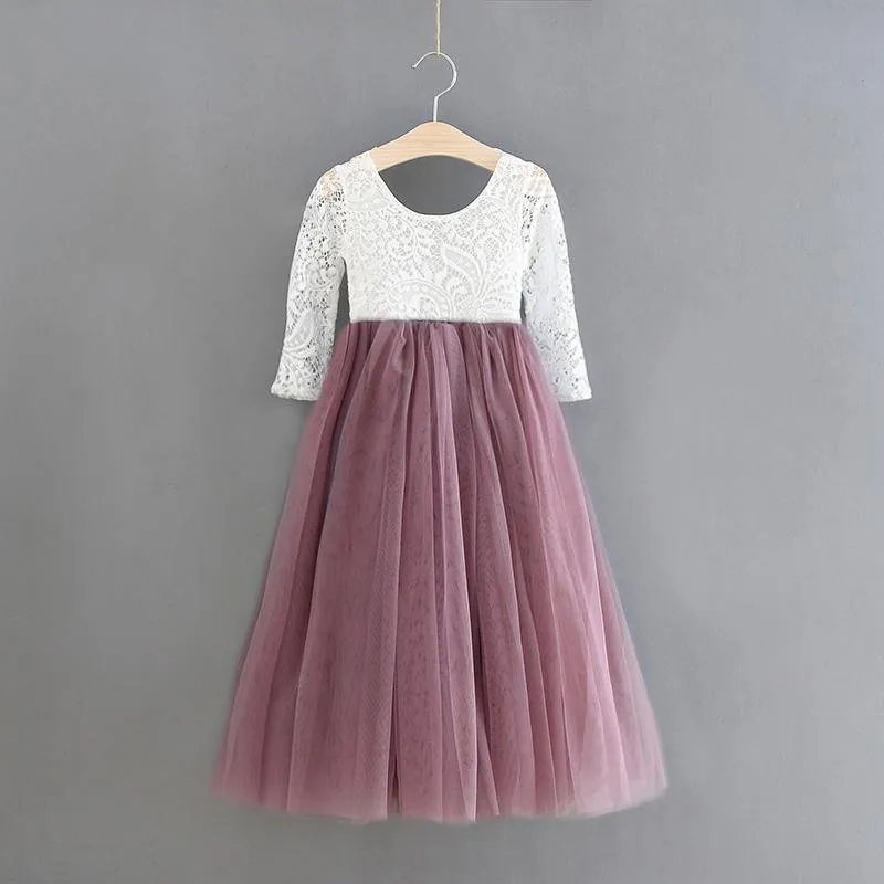 Bohemian Classic Long Sleeve Dress - Heather