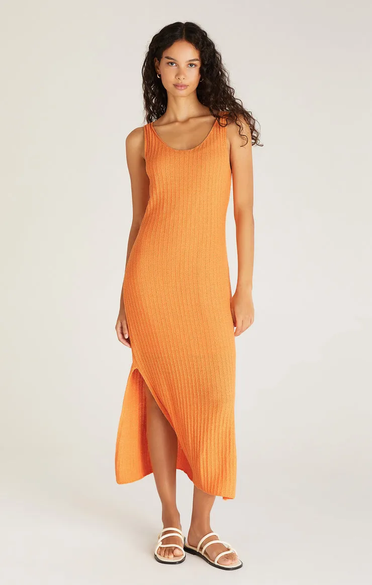 Brayden Crochet Knit Midi Dress
