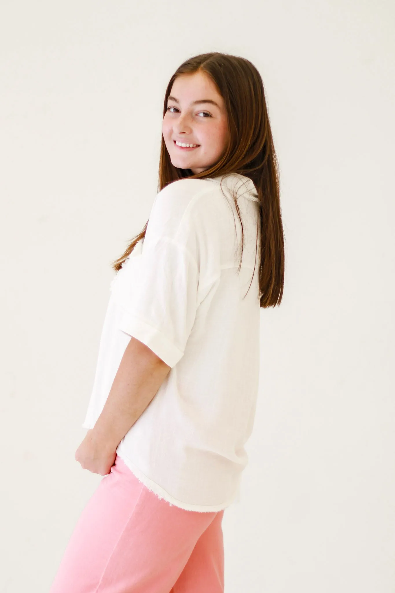 Breezy Beachcomber Shirt in Ecru