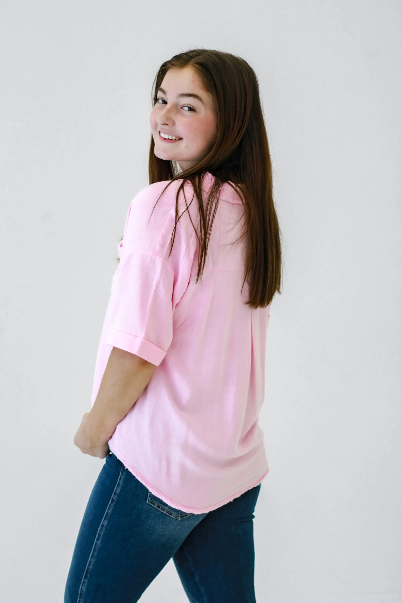 Breezy Beachcomber Shirt in Pink