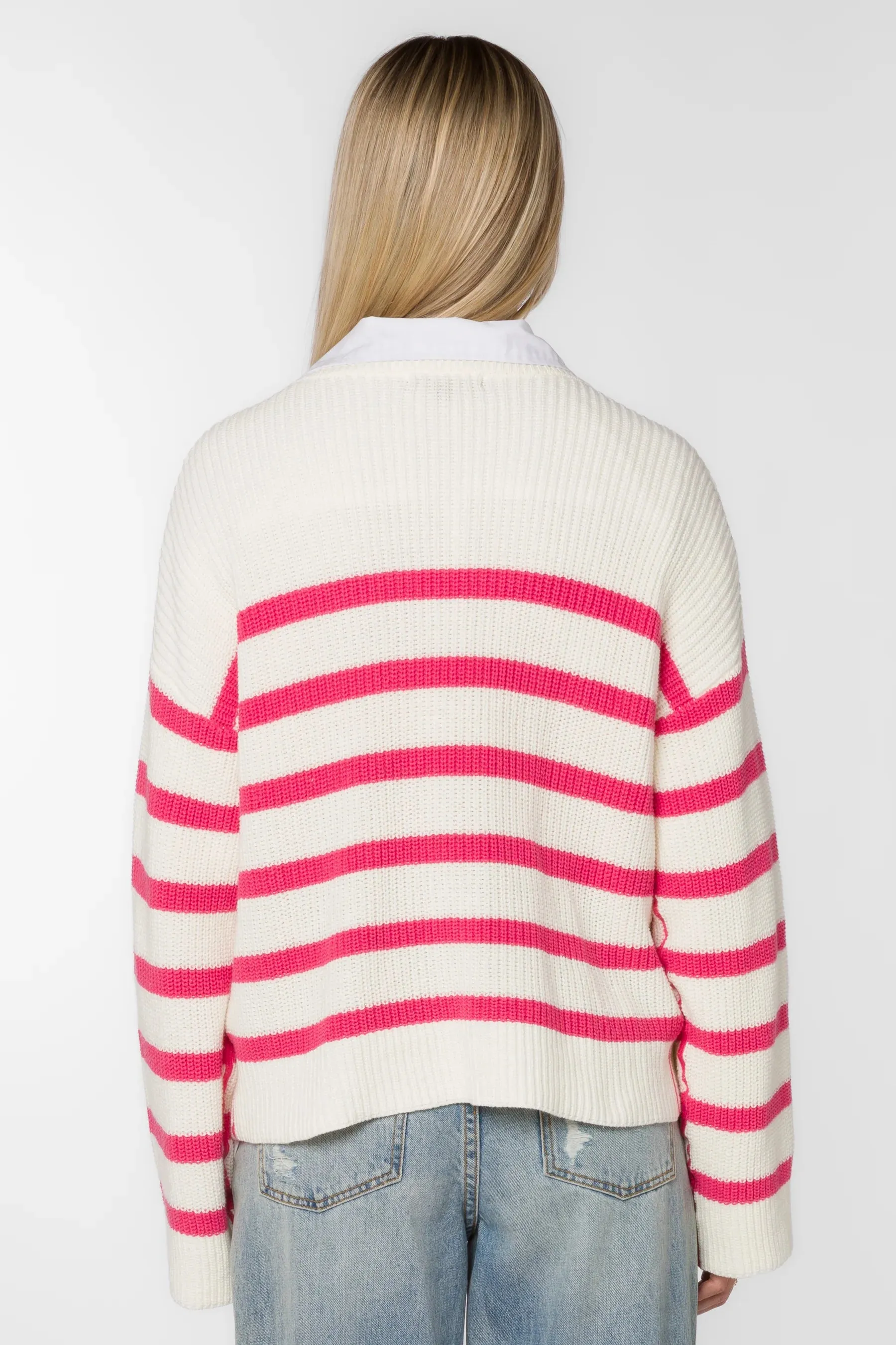 Bridgette Sweater in Pink Stripe