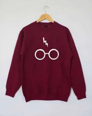 brown glass Printed sweat shirt For and Women