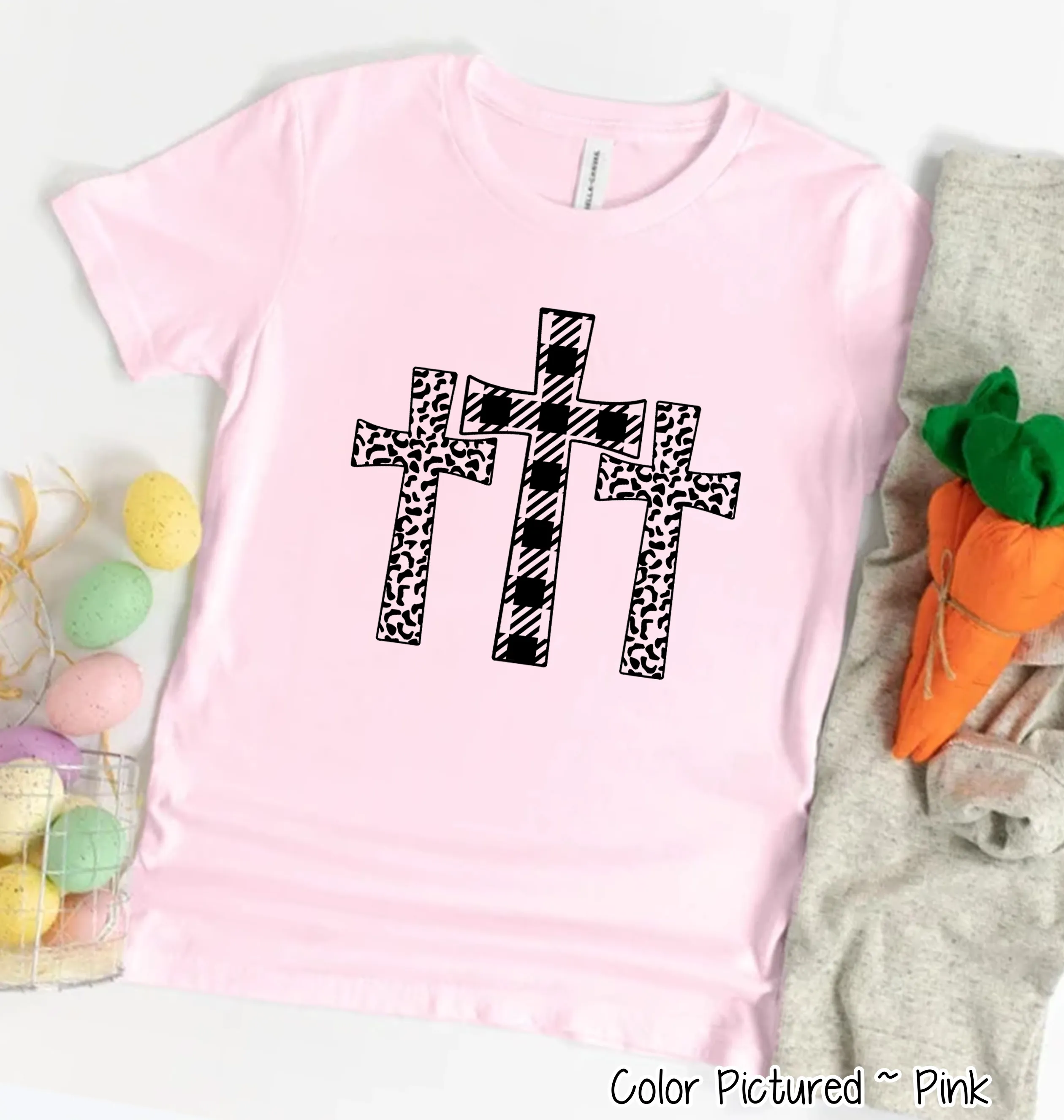 Buffalo Plaid and Leopard Cross Trio Tee