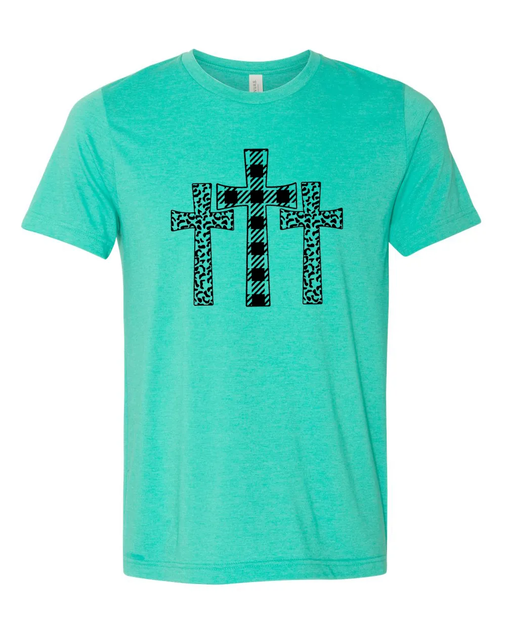 Buffalo Plaid and Leopard Cross Trio Tee
